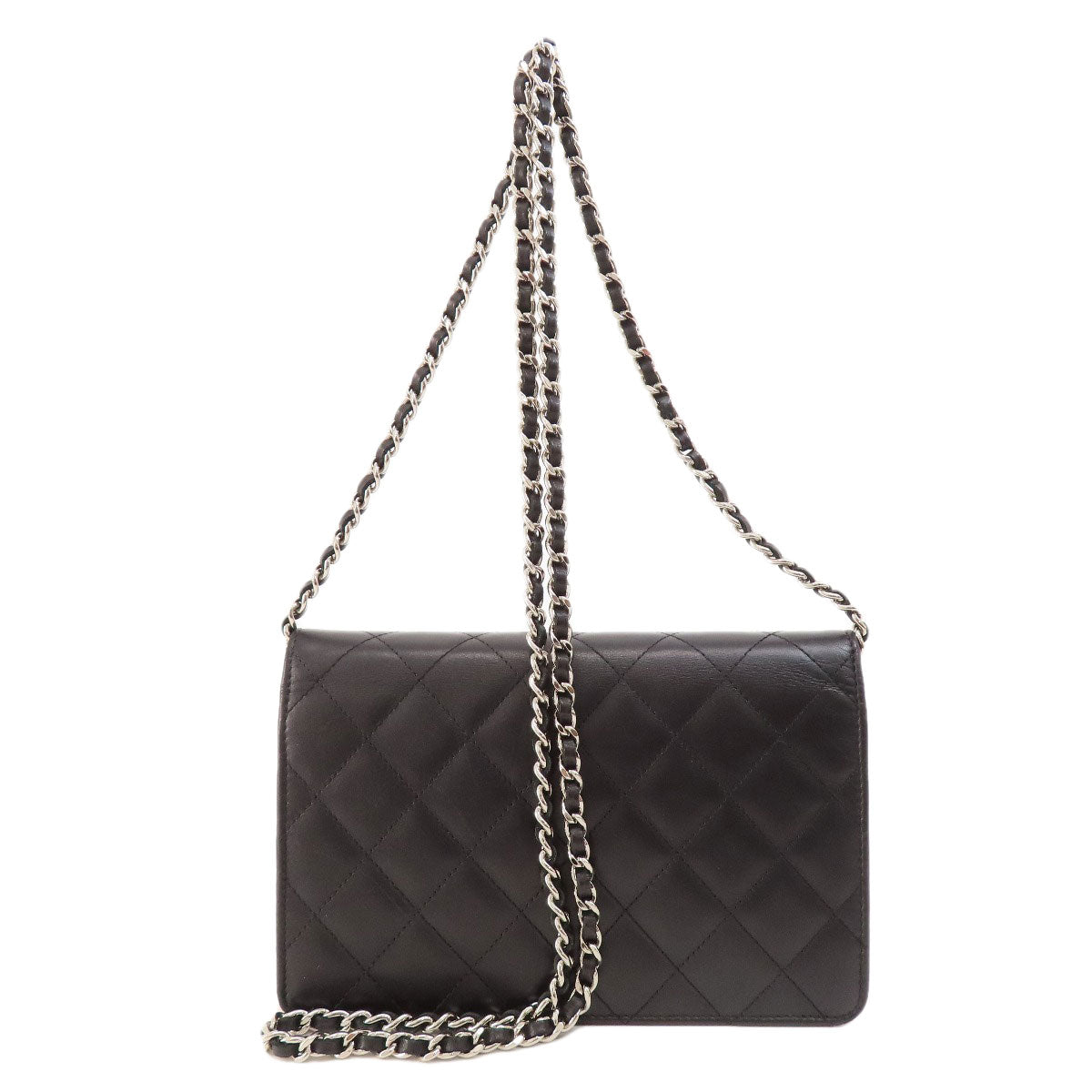 CHANEL シャネル チェーンウォレット カンボンライン シルバー金具 長財布（小銭入れあり） カーフ レディース 中古