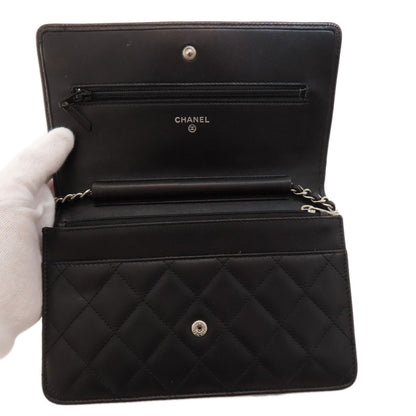 CHANEL シャネル チェーンウォレット カンボンライン シルバー金具 長財布（小銭入れあり） カーフ レディース 中古