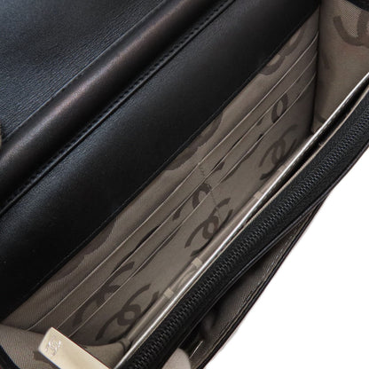 CHANEL シャネル チェーンウォレット カンボンライン シルバー金具 長財布（小銭入れあり） カーフ レディース 中古