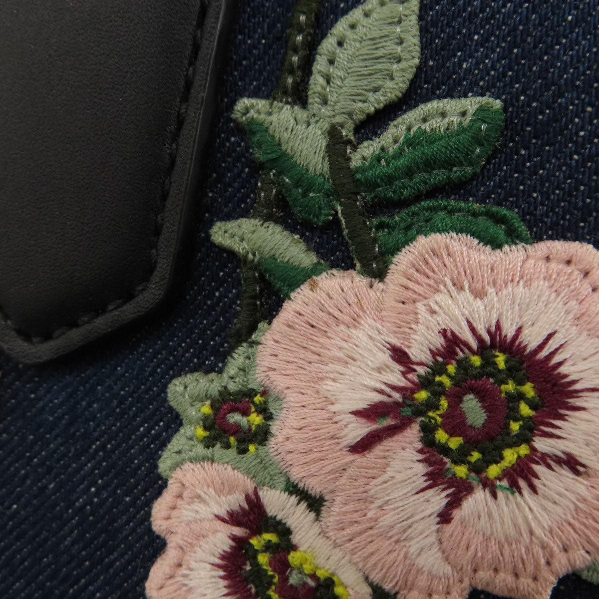 GUCCI グッチ 456545 タイガー エンブロイダリー トートバッグ デニム レディース 中古