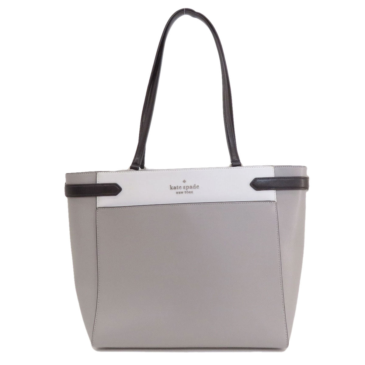 kate spade ケイトスペード ロゴ金具 バイカラー トートバッグ PVC レディース 中古