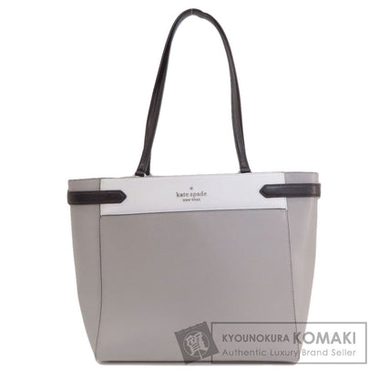 kate spade ケイトスペード ロゴ金具 バイカラー トートバッグ PVC レディース 中古