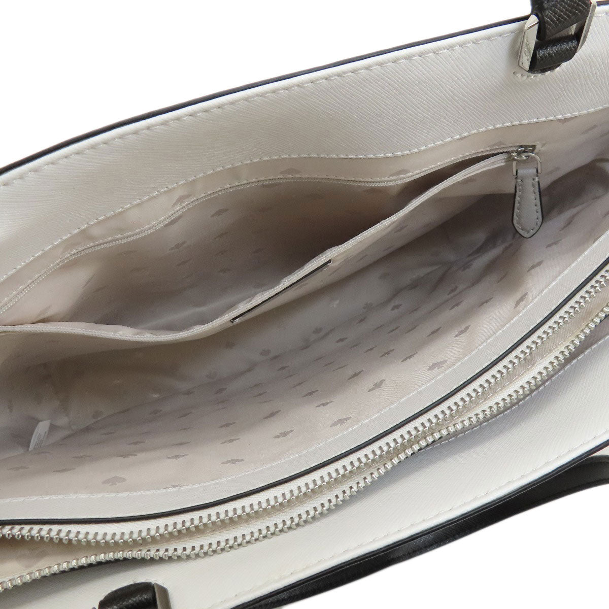 kate spade ケイトスペード ロゴ金具 バイカラー トートバッグ PVC レディース 中古