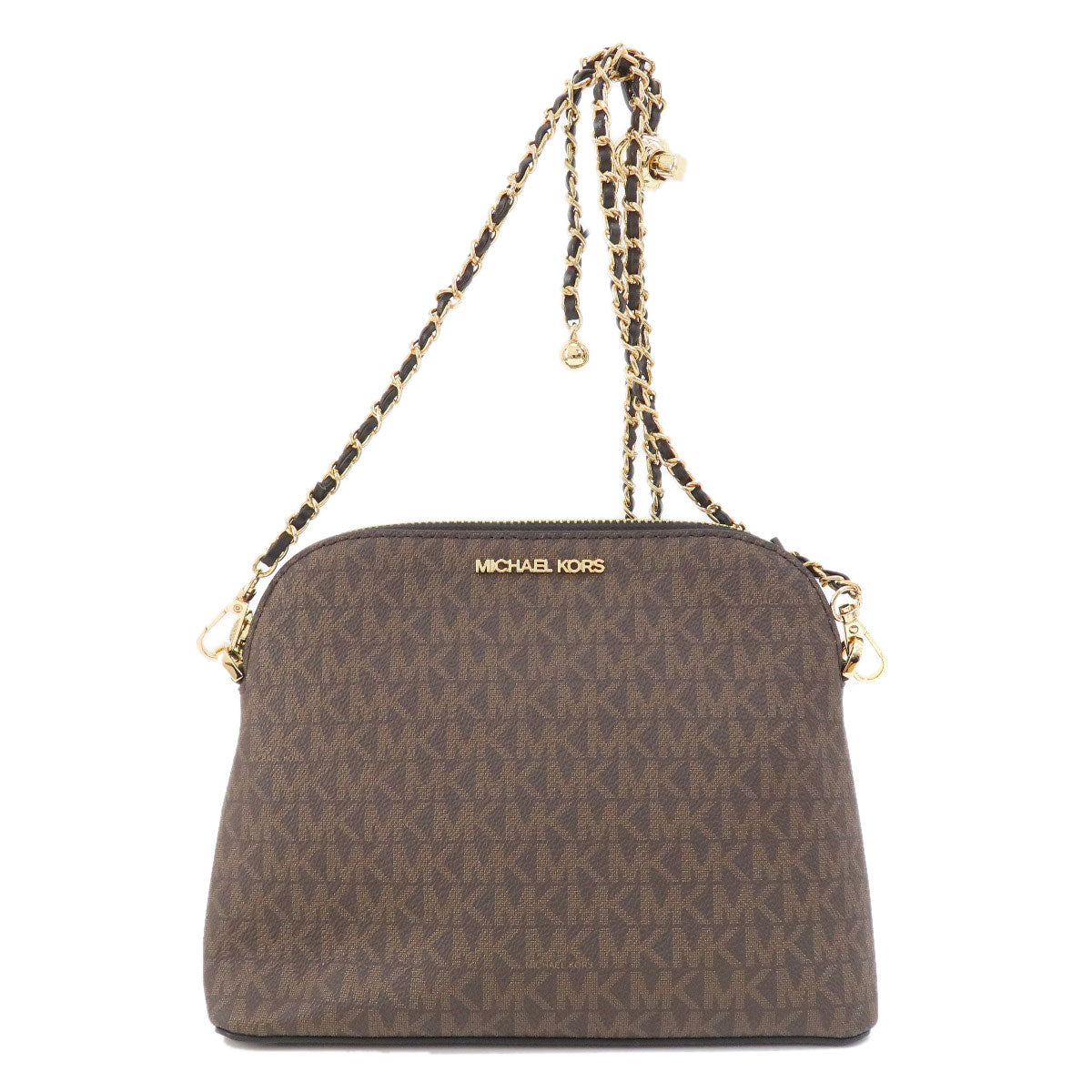 Michael Kors マイケルコース MKシグネチャー チェーンショルダー ショルダーバッグ PVC レディース 中古