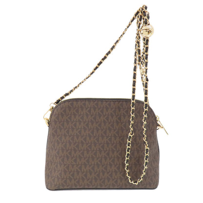 Michael Kors マイケルコース MKシグネチャー チェーンショルダー ショルダーバッグ PVC レディース 中古