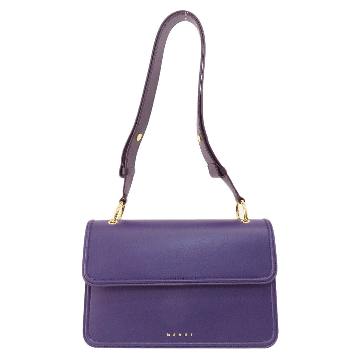 MARNI マルニ ロゴ ショルダーバッグ レザー レディース 中古
