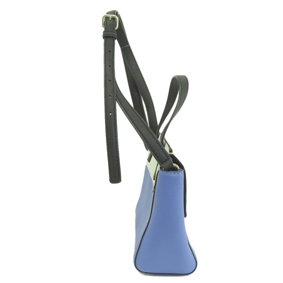 kate spade ケイトスペード ロゴ バイカラー 2WAY ショルダーバッグ PVC レディース 中古