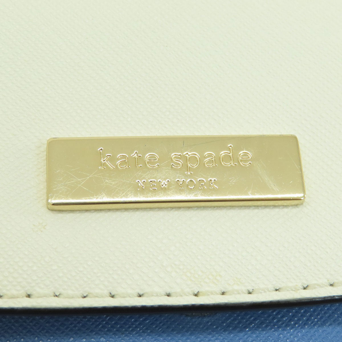 kate spade ケイトスペード ロゴ バイカラー 2WAY ショルダーバッグ PVC レディース 中古