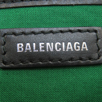 BALENCIAGA バレンシアガ 339933 ネイビーカバス チェック柄 ハンドバッグ ウール レディース 中古