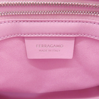 Salvatore Ferragamo サルヴァトーレフェラガモ ロゴ ハンドバッグ キャンバス レディース 中古