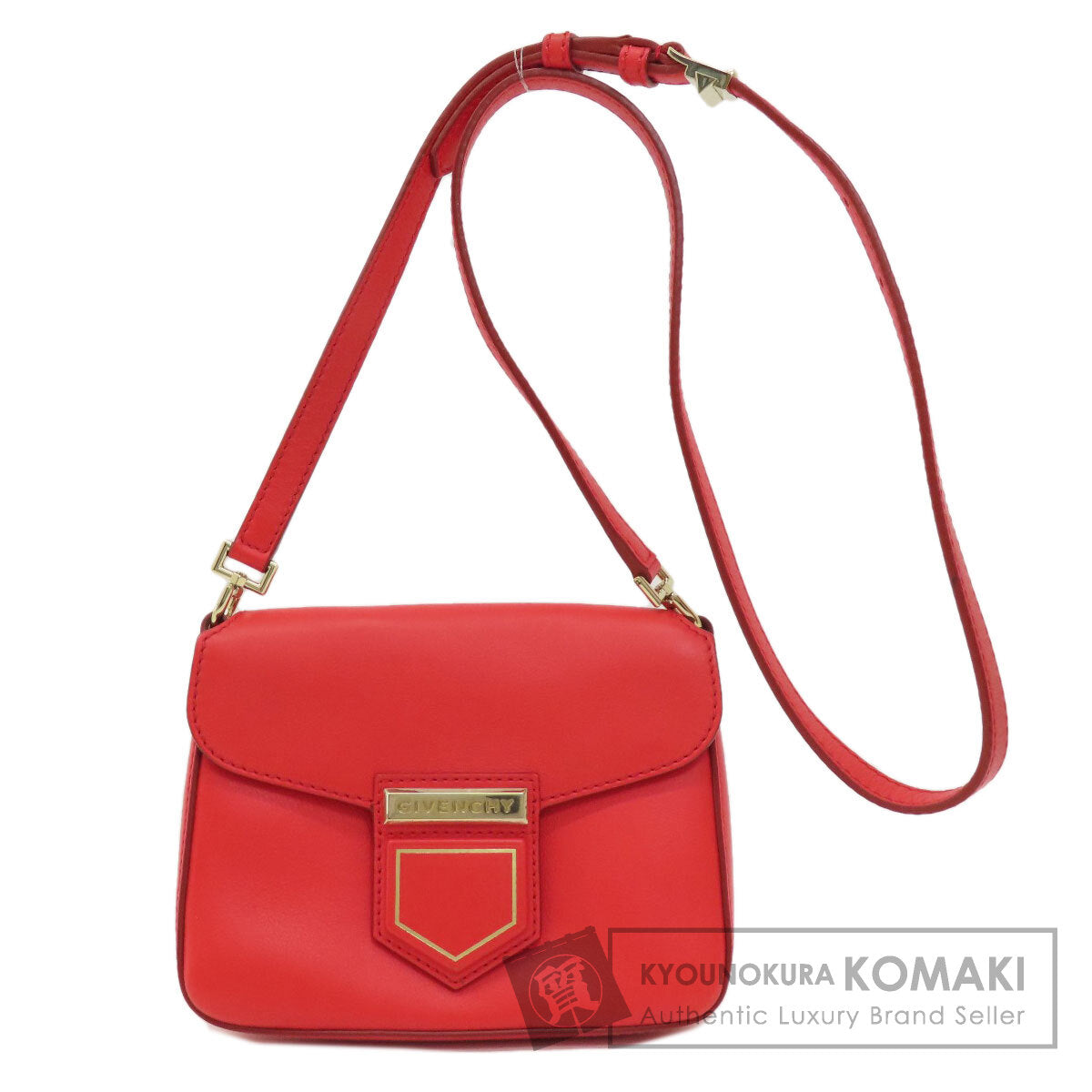 GIVENCHY ジバンシー ロゴ ショルダーバッグ レザー レディース 中古