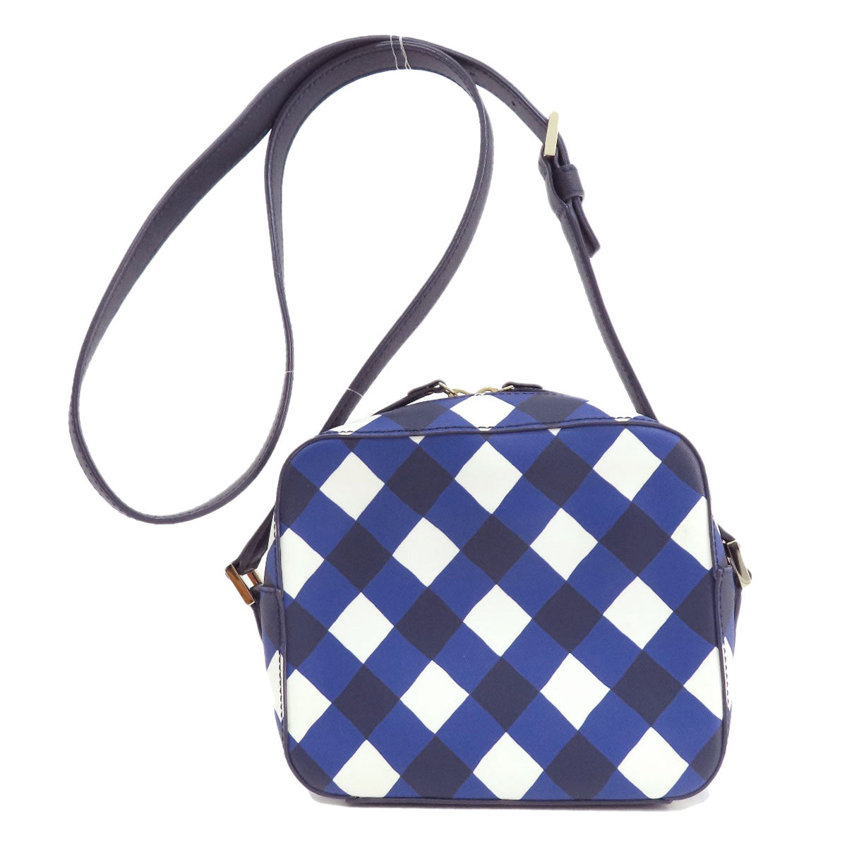 kate spade ケイトスペード チェック柄 ショルダーバッグ PVC レディース 中古