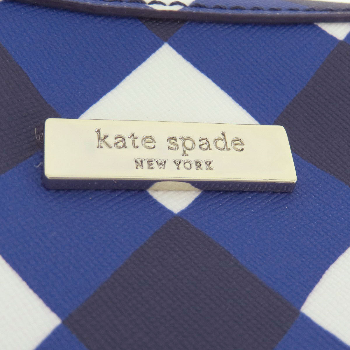 kate spade ケイトスペード チェック柄 ショルダーバッグ PVC レディース 中古