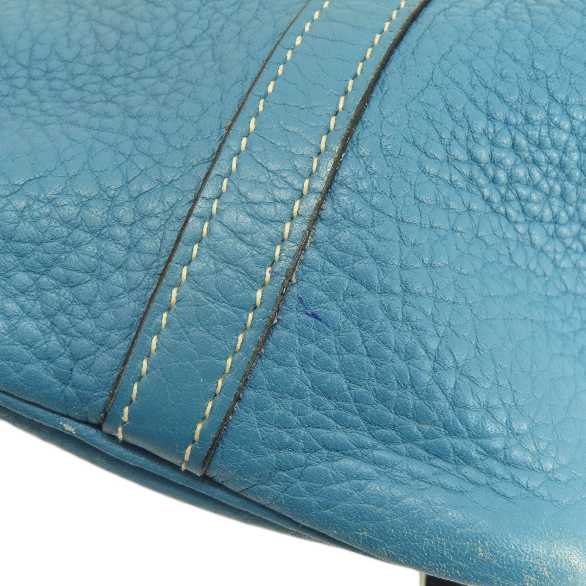 HERMES エルメス ピコタンロックPM ブルージーン シルバー金具 ハンドバッグ トリヨン レディース 中古