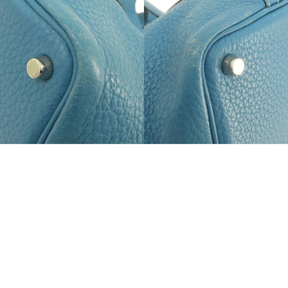 HERMES エルメス ピコタンロックPM ブルージーン シルバー金具 ハンドバッグ トリヨン レディース 中古