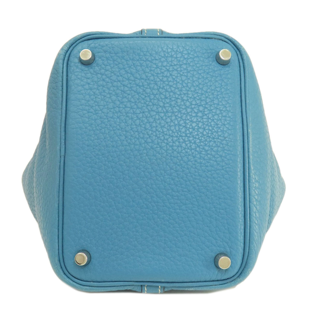 HERMES エルメス ピコタンロックPM ブルージーン シルバー金具 ハンドバッグ トリヨン レディース 中古