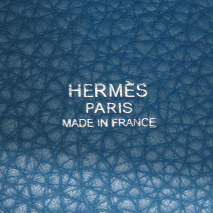 HERMES エルメス ピコタンロックPM ブルージーン シルバー金具 ハンドバッグ トリヨン レディース 中古