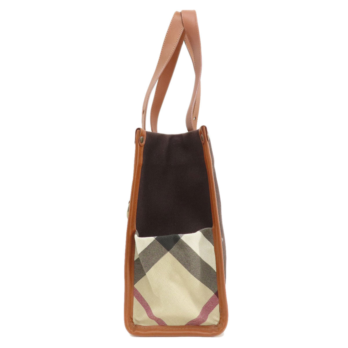 BURBERRY バーバリー ロゴ トートバッグ キャンバス レディース 中古