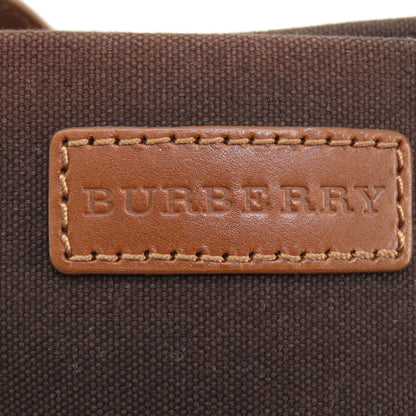 BURBERRY バーバリー ロゴ トートバッグ キャンバス レディース 中古