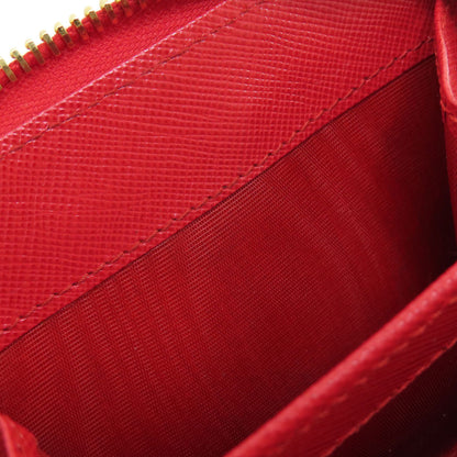 PRADA プラダ 1M0522 ロゴ金具 二つ折り財布（小銭入れあり） シルク レディース 中古