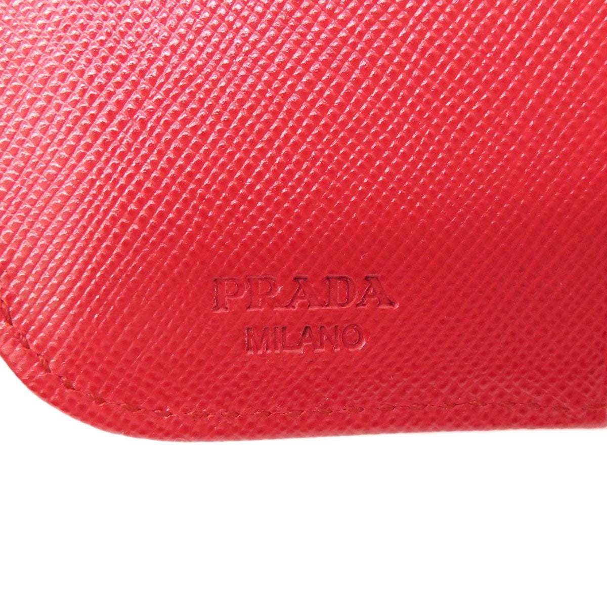 PRADA プラダ 1M0522 ロゴ金具 二つ折り財布（小銭入れあり） シルク レディース 中古