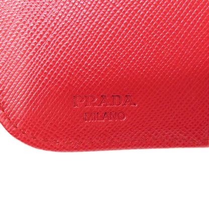 PRADA プラダ 1M0522 ロゴ金具 二つ折り財布（小銭入れあり） シルク レディース 中古