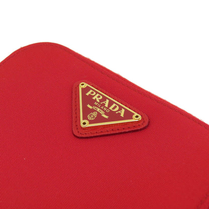 PRADA プラダ 1M0522 ロゴ金具 二つ折り財布（小銭入れあり） シルク レディース 中古