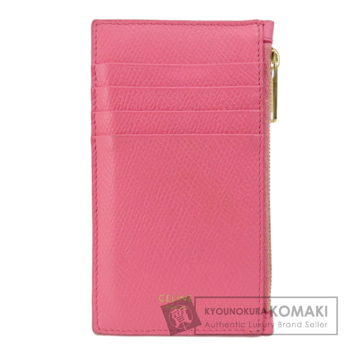 CELINE セリーヌ ロゴ カードケース レザー レディース 中古