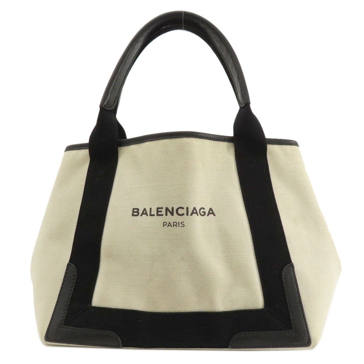 BALENCIAGA バレンシアガ 339933 ネイビーカバスS トートバッグ キャンバス レディース 中古