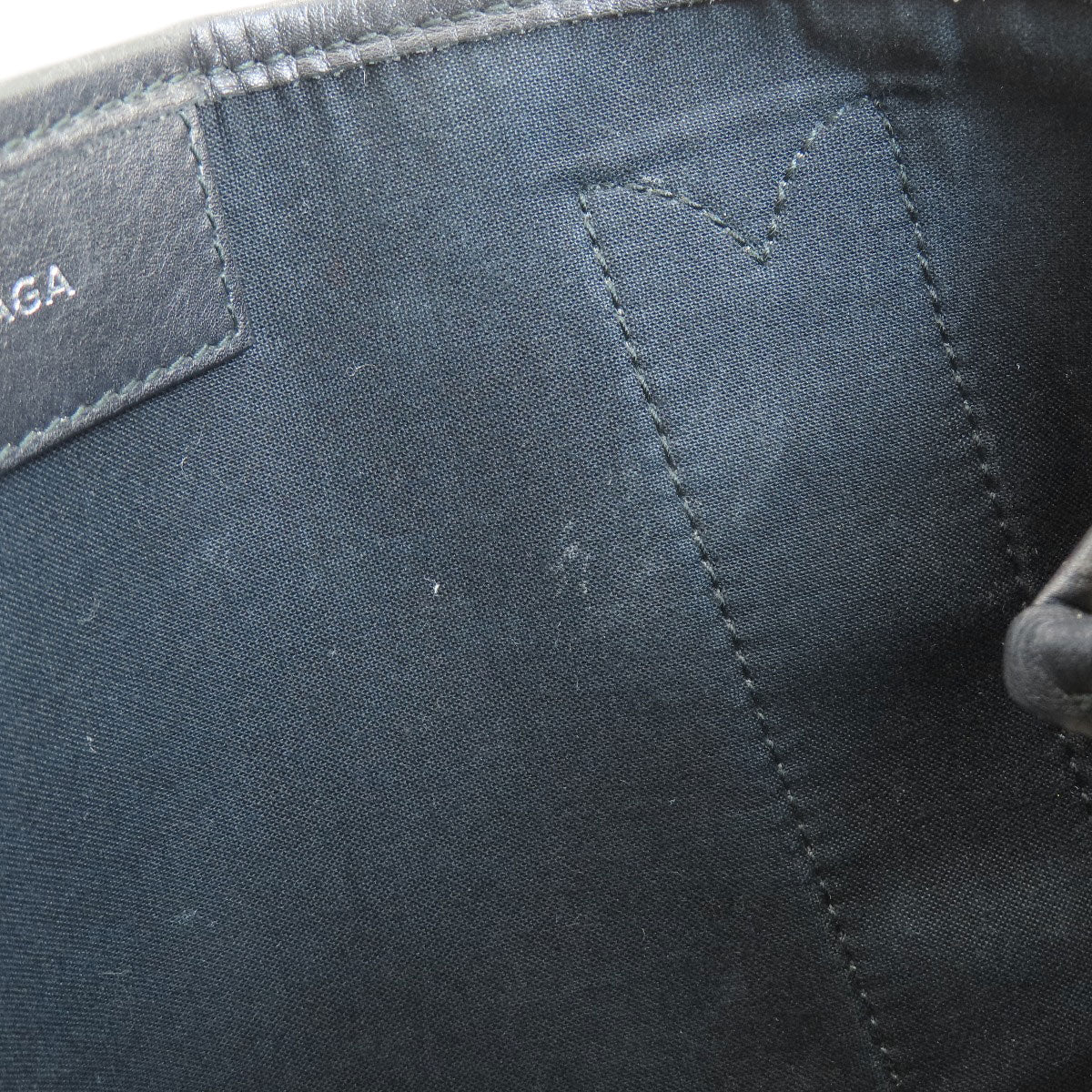 BALENCIAGA バレンシアガ 339933 ネイビーカバスS トートバッグ キャンバス レディース 中古