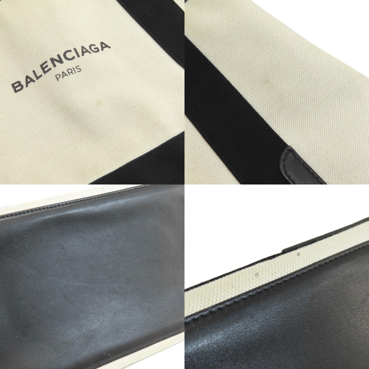BALENCIAGA バレンシアガ 339933 ネイビーカバスS トートバッグ キャンバス レディース 中古