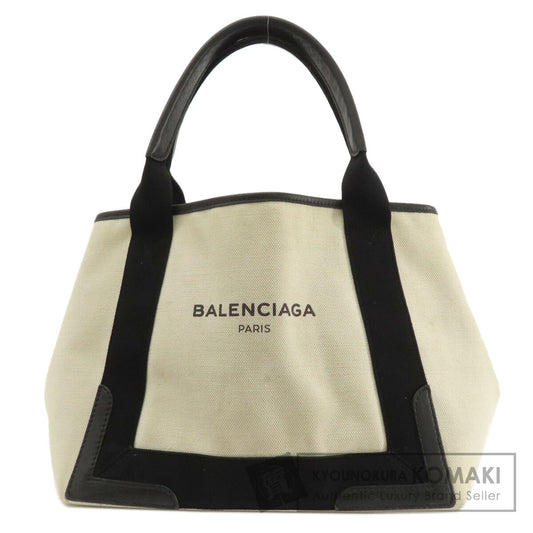 BALENCIAGA バレンシアガ 339933 ネイビーカバスS トートバッグ キャンバス レディース 中古