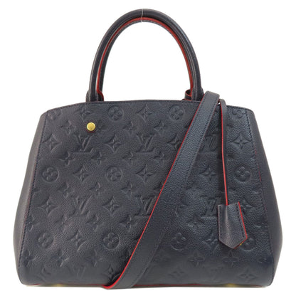 LOUIS VUITTON ルイヴィトン M42746 モンテーニュMM マリーヌルージュ ハンドバッグ アンプラント レディース 中古