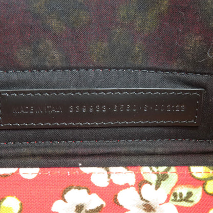 BALENCIAGA バレンシアガ 329933 ネイビーカバス フラワーモチーフ ハンドバッグ キャンバス レディース 中古