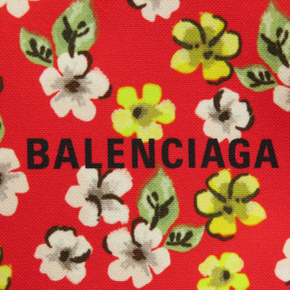 BALENCIAGA バレンシアガ 329933 ネイビーカバス フラワーモチーフ ハンドバッグ キャンバス レディース 中古