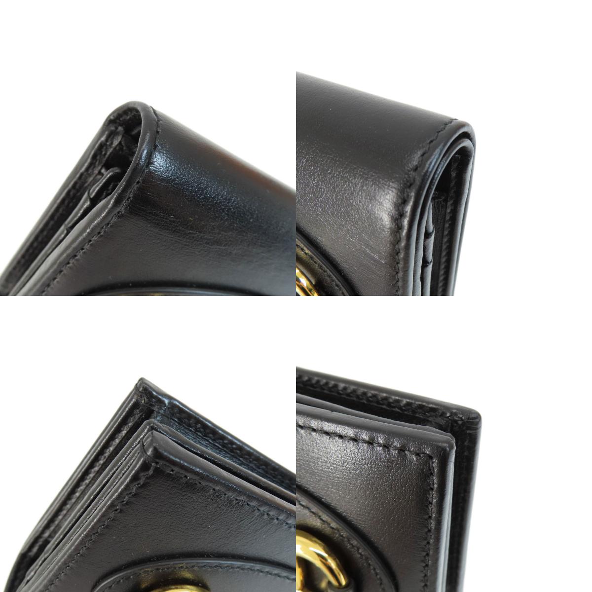 GUCCI グッチ 621887 ホースビット 二つ折り財布（小銭入れあり） レザー レディース 中古