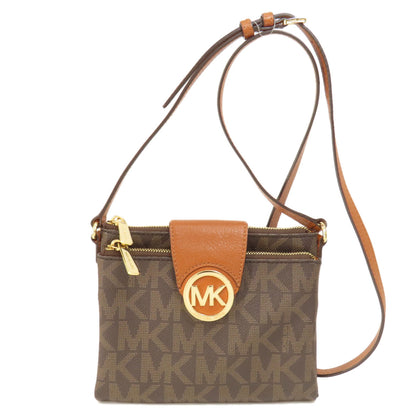 Michael Kors マイケルコース MKシグネチャー ショルダーバッグ レザー レディース 中古