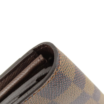 LOUIS VUITTON ルイヴィトン N63209 ポルトフォイユ・サラ 長財布（小銭入れあり） ダミエキャンバス レディース 中古
