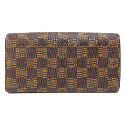 LOUIS VUITTON ルイヴィトン N63209 ポルトフォイユ・サラ 長財布（小銭入れあり） ダミエキャンバス レディース 中古