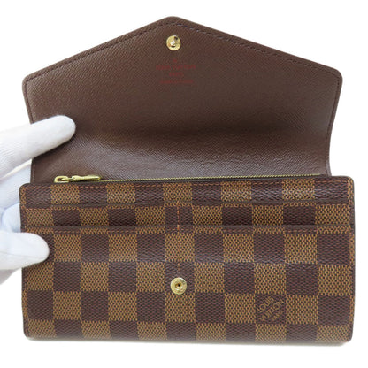 LOUIS VUITTON ルイヴィトン N63209 ポルトフォイユ・サラ 長財布（小銭入れあり） ダミエキャンバス レディース 中古