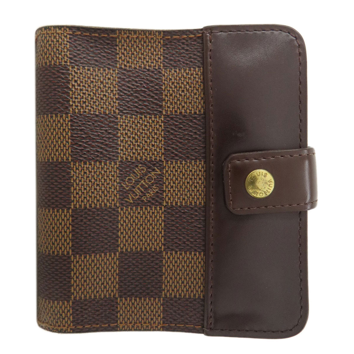 LOUIS VUITTON ルイヴィトン M61668 コンパクト・ジップ 二つ折り財布（小銭入れあり） ダミエキャンバス レディース 中古