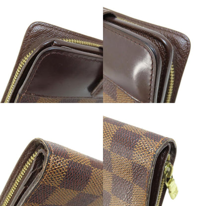 LOUIS VUITTON ルイヴィトン M61668 コンパクト・ジップ 二つ折り財布（小銭入れあり） ダミエキャンバス レディース 中古