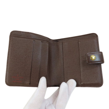LOUIS VUITTON ルイヴィトン M61668 コンパクト・ジップ 二つ折り財布（小銭入れあり） ダミエキャンバス レディース 中古