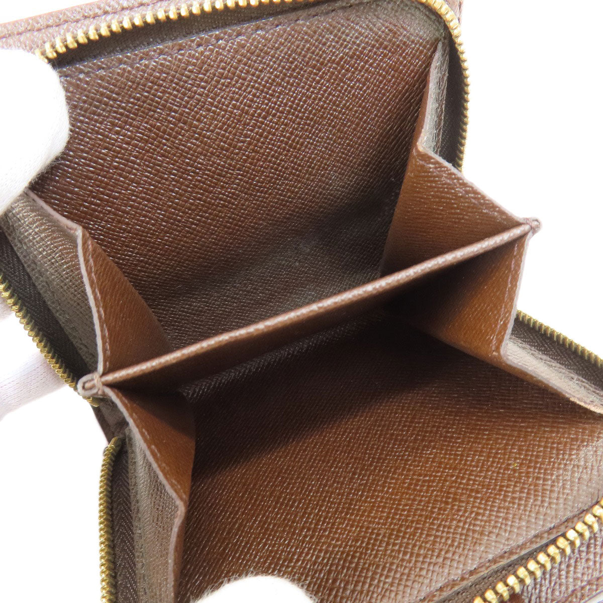 LOUIS VUITTON ルイヴィトン M61668 コンパクト・ジップ 二つ折り財布（小銭入れあり） ダミエキャンバス レディース 中古