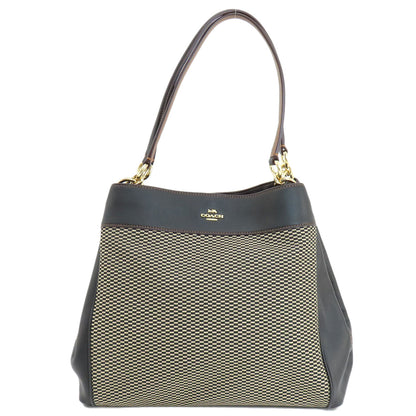 COACH コーチ F27575 ロゴ金具 トートバッグ キャンバス レディース 中古