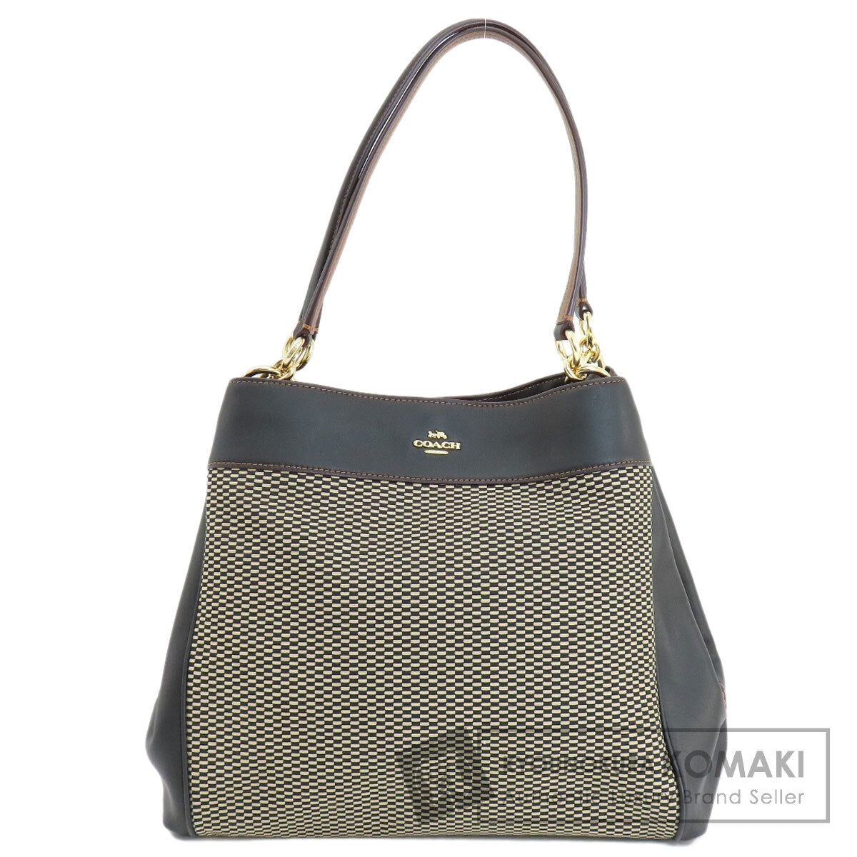 COACH コーチ F27575 ロゴ金具 トートバッグ キャンバス レディース 中古