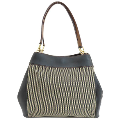 COACH コーチ F27575 ロゴ金具 トートバッグ キャンバス レディース 中古