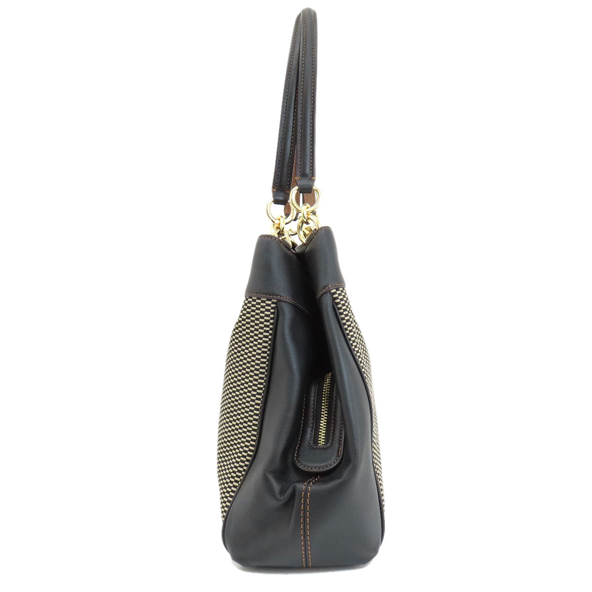 COACH コーチ F27575 ロゴ金具 トートバッグ キャンバス レディース 中古