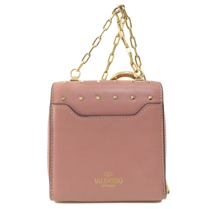VALENTINO GARAVANI ヴァレンチノガラバーニ スタッズ 二つ折り財布（小銭入れあり） レザー レディース 中古