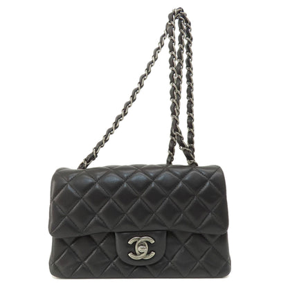 CHANEL シャネル チェーンショルダー マトラッセ シルバー金具 ショルダーバッグ ラムスキン レディース 中古